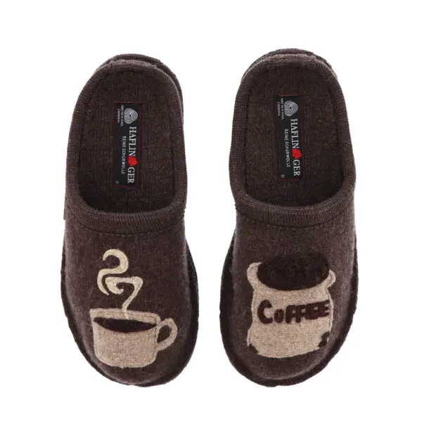 Haflinger Coffee Felt Sole Slipper