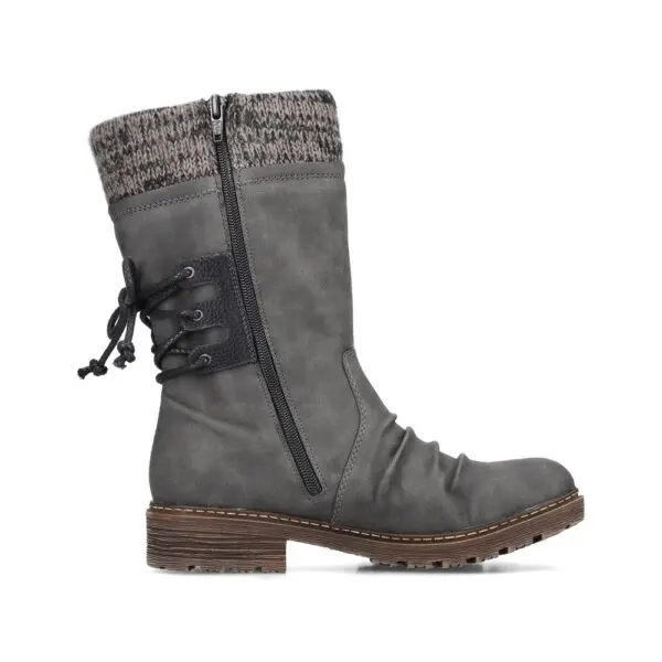 Rieker Z4756 Mid Boot With Knit Cuff