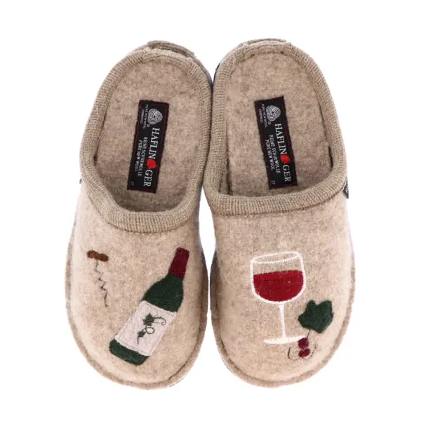 Haflinger Wine Time Felt Sole Slipper