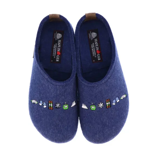 Haflinger Ski Patterned Slipper