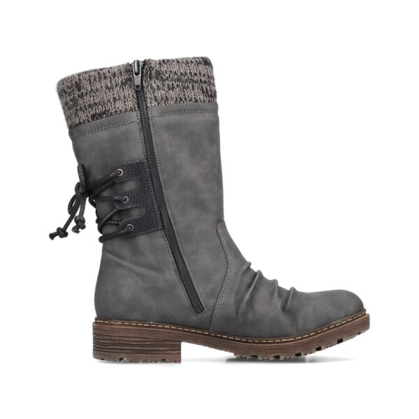 Rieker Z4756 Mid Boot With Knit Cuff