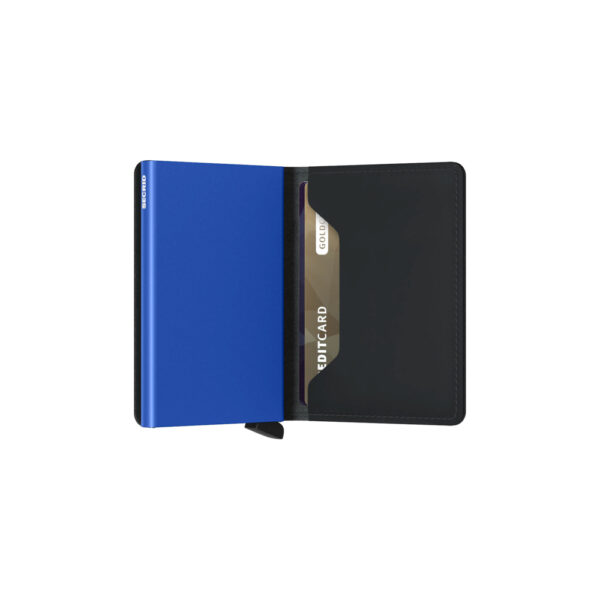Secrid_Slimwallet_Matte_BlackBlue_Semi_Open_SQUAREEDIT